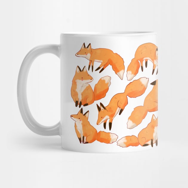 Foxes pattern by Mayarart